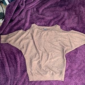 Express evening blouse w/gold highlights.